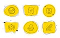 Timer, Confirmed and Developers chat icons set. Winner podium, Audit and Brand contract signs. Vector
