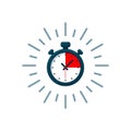 Timer icon. Fast time. Fast delivery, express and urgent shipping, services, stop watch speed concept, deadline, delay