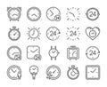 Timer icon. Time Management line icons set. Editable stroke. Pixel Perfect. Royalty Free Stock Photo