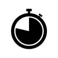 Timer icon vector, chronometer timer clock icon vector symbol illustration Royalty Free Stock Photo