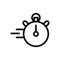 Timer vector thin line icon Royalty Free Stock Photo