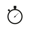 Timer icon on white background. Deadline icon symbol. Stopwatch symbol. Vector countdown circle clock counter timer. Fast time