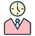 Timer Isolated Vector Icon That can be easily Modified or Edited. Royalty Free Stock Photo