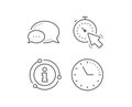 Timer line icon. Time or clock sign. Vector Royalty Free Stock Photo