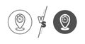 Timer line icon. Time sign. Location pointer symbol. Vector Royalty Free Stock Photo
