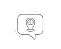 Timer line icon. Time sign. Location pointer symbol. Vector Royalty Free Stock Photo