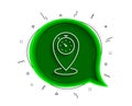 Timer line icon. Time sign. Location pointer symbol. Vector Royalty Free Stock Photo
