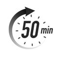 50 timer minutes symbol black style