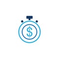 Timer Money Logo Icon Design