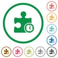 Timer plugin flat icons with outlines