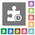 Timer plugin square flat icons