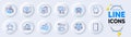 Timer, Puzzle and Web shop line icons for web app. Pictogram icon. Vector