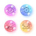 Timer, Reject mail and Creative idea minimal line icons. For web application, printing. Vector