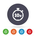 Timer 10s sign icon. Stopwatch symbol. Royalty Free Stock Photo