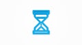 timer, sand hourglass, glass clock 3d realistic line icon. vector illustration Royalty Free Stock Photo