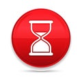 Timer sand hourglass icon shiny luxury design red button vector Royalty Free Stock Photo