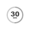 Timer 30 sec icon. Simple design Royalty Free Stock Photo