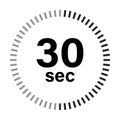 Timer 30 sec icon vector for graphic design, logo, web site, social media, mobile app, ui illustration Royalty Free Stock Photo