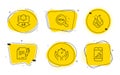 Timer, Signing document and New products icons set. Augmented reality, Hot loan and Graph phone signs. Vector