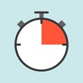 Timer or stopwatch Flat design icon soccer related