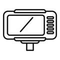 Timer taximeter icon outline vector. Speed service trip