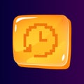 Timer update glossy ui button with pixelated icon Royalty Free Stock Photo