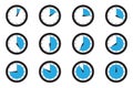 Timer watch icon set simple design Royalty Free Stock Photo