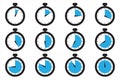 Timer watch icon set simple design Royalty Free Stock Photo