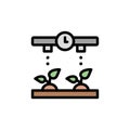 Timer, watering, smart icon. Simple color with outline vector elements of automated farming icons for ui and ux, website or mobile