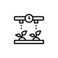 Timer, watering, smart icon. Simple line, outline vector elements of automated farming icons for ui and ux, website or mobile