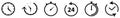 Timers icon set. Vector countdown circle clock Royalty Free Stock Photo