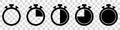 Timers icon on transparent background. Isolated vector elements. Stopwatch symbol