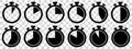 Timers icon on transparent background. Isolated vector elements. Stopwatch symbol