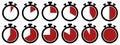 Timers icon on transparent background. Isolated vector elements. Stopwatch symbol Royalty Free Stock Photo