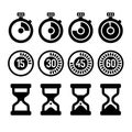 Timers icons set Royalty Free Stock Photo