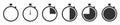 Timers set on white background. Web timer icon. Royalty Free Stock Photo