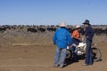 Droving cattle in outback Queensland
