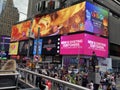 Times Square From Bus Tour in New York City Royalty Free Stock Photo