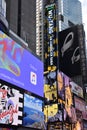 Times Square, featured with Broadway Theaters and animated LED signs, in Manhattan Royalty Free Stock Photo