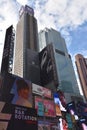 Times Square, featured with Broadway Theaters and animated LED signs, in Manhattan Royalty Free Stock Photo