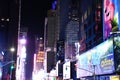 Times Square, featured with Broadway Theaters and animated LED signs, in Manhattan