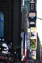 Times Square, featured with Broadway Theaters and animated LED signs, in Manhattan