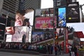 Times Square, featured with Broadway Theaters and animated LED signs, in Manhattan Royalty Free Stock Photo