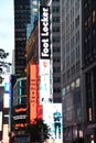 Times Square, featured with Broadway Theaters and animated LED signs, in Manhattan