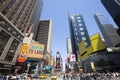 Times Square, featured with Broadway Theaters and animated LED signs, New York City, USA Royalty Free Stock Photo