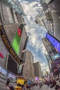 Times Square, featured with Broadway Theaters and huge number of LED signs Royalty Free Stock Photo