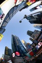 Times Square, featured with Broadway Theaters and huge number of LED signs, is a symbol of New York City and the United States Royalty Free Stock Photo