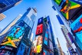 Times Square, Manhattan. Busy tourist intersection with Broadway, iconic street symbol of New York City, United States of America Royalty Free Stock Photo