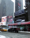 Swimsuits advertising in winter at Times Square, Manhattan, NYC Royalty Free Stock Photo