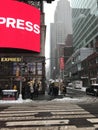 Times Square, Manhattan, NYC. Winter Royalty Free Stock Photo